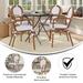 French Inspired Stacking Bistro Chairs with Metal Frames