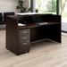 Bush Business Furniture Arrive 72W x 30D Reception Desk w/ 3 Drw Mbl Ped & Counter Wood in Brown | 40.35 H x 71.02 W x 29.49 D in | Wayfair