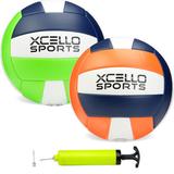 Excello Global Products Xcello Sports Volleyball Assorted Graphics w/ Pump in Orange/Green/White | 6.6 H x 7.8 W x 8.6 D in | Wayfair XS-VB-2-ASST
