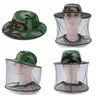 Cappello di garza con scialle mimetico cappello da pesca in rete Anti-zanzara Anti-zanzara da