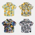 Camicie per ragazzi 2023 camicia a maniche corte in stile hawaiano estivo camicia con stampa