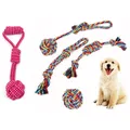 Interaktive Haustiere Hund Spielzeug Baumwolle Seil Ball Biss Beständig Stick Knoten Seil Welpen