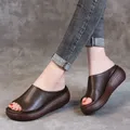 2024 neue Hausschuhe Keil Plattform Frauen Schuhe Sommer sexy Open Toe Damen Hausschuhe Outwear