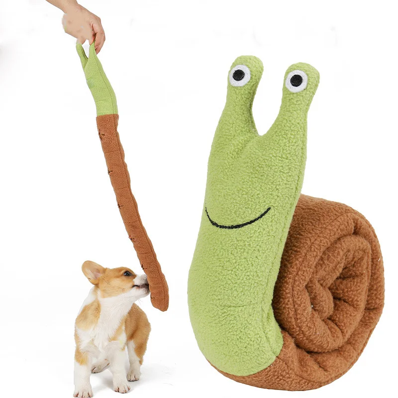 60cm Haustier Hund Spielzeug Cartoon Schnecke Plüschtiere für Hundes pielzeug liefert verstecken Futter für Haustier Spielzeug lustige dauerhafte Kauen Backenzahn Spielzeug Pet zubehör Image