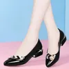 Mode frauen Schuhe Vielseitige Damen Schuhe Mit Hohen Absätzen Freizeit Frauen Leder Schuhe Leichte High Heel Große Größe Chaussure Femme