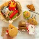 Hamburger Brot Plüsch Anhänger Mini Croissant Hot Dog Plüsch Puppe Spielzeug Schlüssel Schnalle