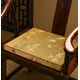 InjBrocade-Heart de siège de chaise optiques chinois personnalisés avec attaches motif bambou