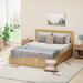 Everly Quinn Romilda Solid Wood Standard Storage Bed in Brown | 37.4 H x 64.84 W x 81.5 D in | Wayfair BCC0A1E1D4D34021A295179D267BA365