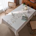 Red Barrel Studio® Kashia Rectangle Floral Linen Tablecloth in White | 84 W x 60 D in | Wayfair EA8828BA6F2C47DE9912359CF5A0D41D