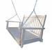 Red Barrel Studio® Kaustav 2 Person Solid Wood Porch Swing in White | 23.62 H x 47.2 W x 28.15 D in | Wayfair CC8DD9FF9D7F432E81EE0ED60D7D8732