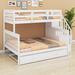 Harriet Bee Jaric Twin Over Full Bunk Bed w/ Trundle in White | 62.2 H x 58.1 W x 93.7 D in | Wayfair 2D537D17891E4CF6BF923402FA5B23AF