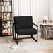 Latitude Run® Volha Metal Armchair Dining Chair in Black | 30 H x 26 W x 27 D in | Wayfair 8666596CAB814D699AAF3C03FC295404