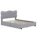 Red Barrel Studio® Kiosha Upholstered Platform Storage Bed, Leather in Gray | 42.9 H x 64.5 W x 86 D in | Wayfair 36EB8D2BD6584DB68571D8DB037E7541