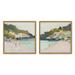 Ivy Bronx Sandy Spectrum Framed On Paper 2 Pieces by Azure Artisanal Studio Set Paper | 21.25 H x 42.5 W x 1.25 D in | Wayfair