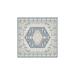 Blue/White 72 x 72 x 0.08 in Area Rug - Bungalow Rose Firmino Oriental Machine Made Hand Loomed Chenille/Area Rug in Blue/Beige /Chenille | Wayfair