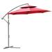 Ivy Bronx Lohgan 8.8" Beach Umbrella w/ Crank Lift Counter Weights Included in Red | 8.7 H x 8.8 W x 8.8 D in | Wayfair