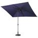 Latitude Run® Ricmond 118.5" x 98.5" Rectangular Beach Umbrella w/ Crank Lift Counter Weights Included in Red | 79 H x 118.5 W x 98.5 D in | Wayfair