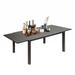 Latitude Run® Large Extendable Patio Dining Table in Black | 59.45 W x 35.5 D in | Wayfair 271432C48A1B4879AED93A7FA8FD6CC9