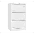Mercer41 Filing Cabinet Lateral File Cabinet 3 Drawer, Blcak Locking Metal File Cabinets | 40 H x 23 W x 17 D in | Wayfair
