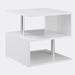 Latitude Run® 20" Modern End Table, Accent Side Table, S-Shaped Coffee Table w/ Storage Shelf | 20 H x 20 W x 20 D in | Wayfair