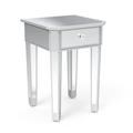 Ivy Bronx Set Mirrored Nightstand Bed Side Table End Table Console Entryway Bedside Sofa Table w/ Drawer For Bedroom Living Room Silver | Wayfair