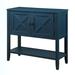 Gracie Oaks Alycia 13.78" Console Table Wood in Blue | 33.75 H x 13.78 W x 13.78 D in | Wayfair 58C7BA8D1CA3414CA3EB9CDD5AFFB4ED