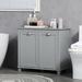 Red Barrel Studio® Lyana Freestanding Bathroom Cabinet Manufactured Wood in Brown/Gray | 27.5 H x 30 W x 15.75 D in | Wayfair