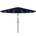 Ebern Designs Jarelin 10' Outdoor Market Patio Umbrella w/ Solar LEDs- UV Protection Metal in Blue/Navy | 96 H x 120 W x 120 D in | Wayfair