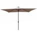 wtressa 10 X 6.5T Rectangular Patio Solar LED Lighted Outdoor Umbrellas w/ Crank & Push Button Tilt in Blue/Navy | 98.4 H x 120 W x 78 D in | Wayfair