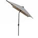 wtressa 10 X 6.5T Rectangular Patio Solar LED Lighted Outdoor Umbrellas w/ Crank & Push Button Tilt in Gray | 98.4 H x 120 W x 78 D in | Wayfair