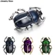 Vivid Beetle Animal Insects Jewelry Smooth Enamel Polish Broche Hijab Pins Sweater Dress Bijoux