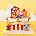 Circus Theme Birthday Cake Topper Soft Glue Clown Small Animal Doll Cake Decoration Sea Lion