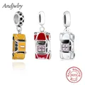 Fit Bracelet Charms Silver 925 Original Yellow Taxi Car Pendant Dangle Charm Bead Bracelet & Bangle