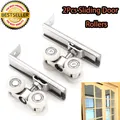 2pcs Sliding Door Roller Hardware Slide Doors Pulley Light Home Room Wood Door Hanging Wheels Rail