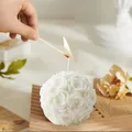 Creative Exquisite White Rose Hydrangea Scented Candles Living Room Bedroom Desktop Ornament Decor