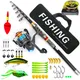 1.8-2.4M Carbon Rod Combination Carbon Telescopic Rotating Fishing Rod Reel Set Short Travel Rod