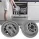 4 Lower Basket Wheels 611475/165314/00611475 For Neff For Bosch For Siemens Household Appliances