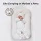 White Baby Nest Bed Lounger Newborn Portable Crib Travel Bed Girls Boys Cotton Crib Infant Toddler