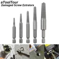 Easy Out Broken Damaged Screw Extractor Upgraded Metal Drill Bit Guide Removal Spiral Stripped Bolt