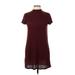 Forever 21 Casual Dress - Sweater Dress: Burgundy Dresses - Women's Size Medium