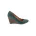 indigo by Clarks Wedges: Teal Print Shoes - Women's Size 10 - Round Toe