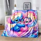 Disney Stitch Custom Blanket Flannel Fluffy Fleece Throw Camping Blankets for Children Sofa Throw