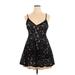 Lulus Cocktail Dress - Mini: Black Jacquard Dresses - Women's Size X-Large