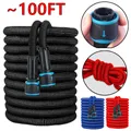 25FT-200FT Expandable Flexible Water Hose Car Wash Hose Water Gun Hose Garden Sprayer Gardening