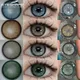 EYESHARE 1 Pair New Contact Lenses Colored Contact Lenses for Eyes Fashion Blue Contact Lenses Gray