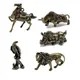 Vintage Copper Animals Eagle Lion King Bull Rhinoceros War Horse Figurines Desk Ornament Home