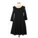 Tart Casual Dress - A-Line: Black Marled Dresses - Women's Size Large