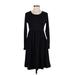 DB Moon Casual Dress - A-Line: Black Solid Dresses - Women's Size Small