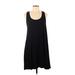 ABound Casual Dress - A-Line Scoop Neck Sleeveless: Black Solid Dresses - Women's Size Large