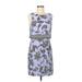 Donna Morgan Casual Dress - Shift: Blue Baroque Print Dresses - Women's Size 6